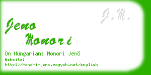 jeno monori business card